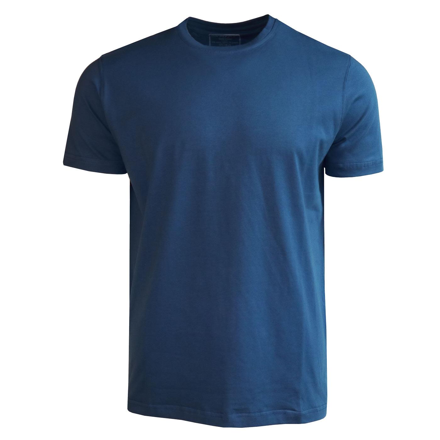 Blue crew neck t shirt shop